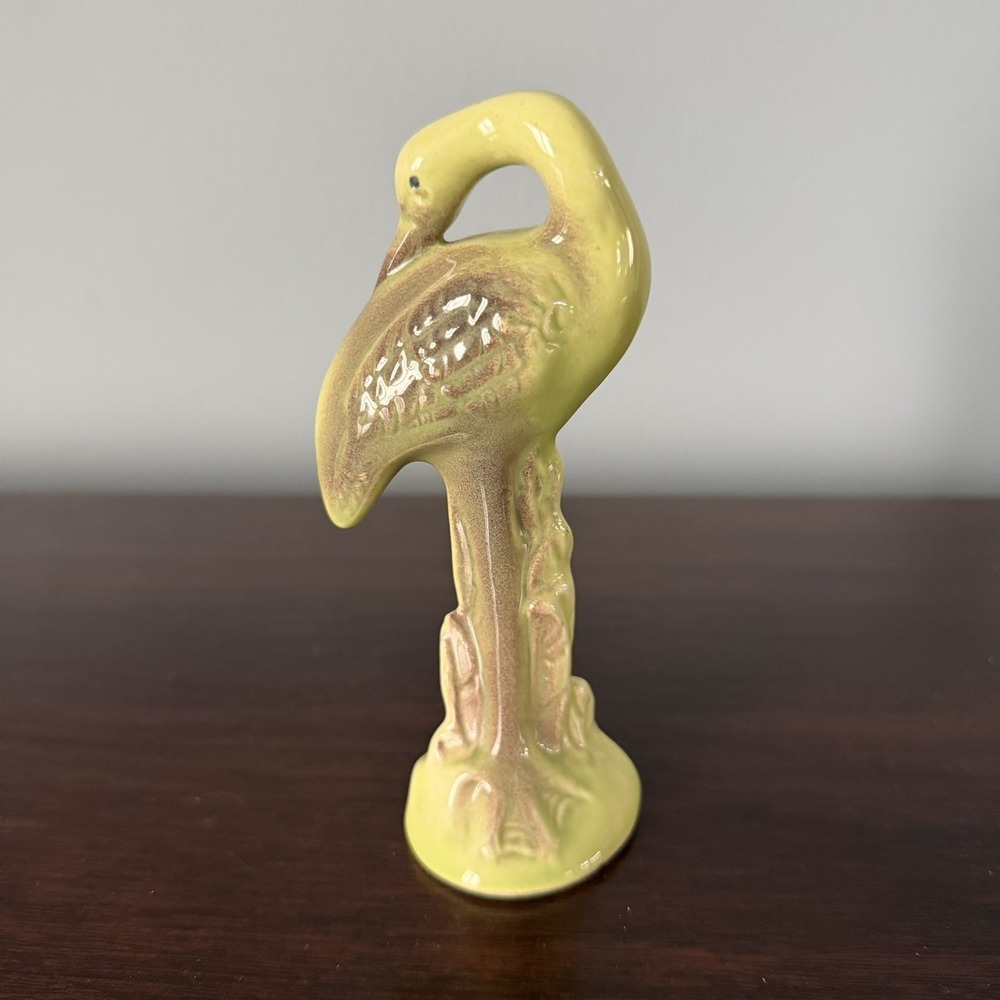 Vintage Art Pottery Crane Heron ? Bird Mid Century Modern Figurine
